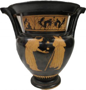 Red-figure krater with two women juggling, DG 305. copyright Doug Gold