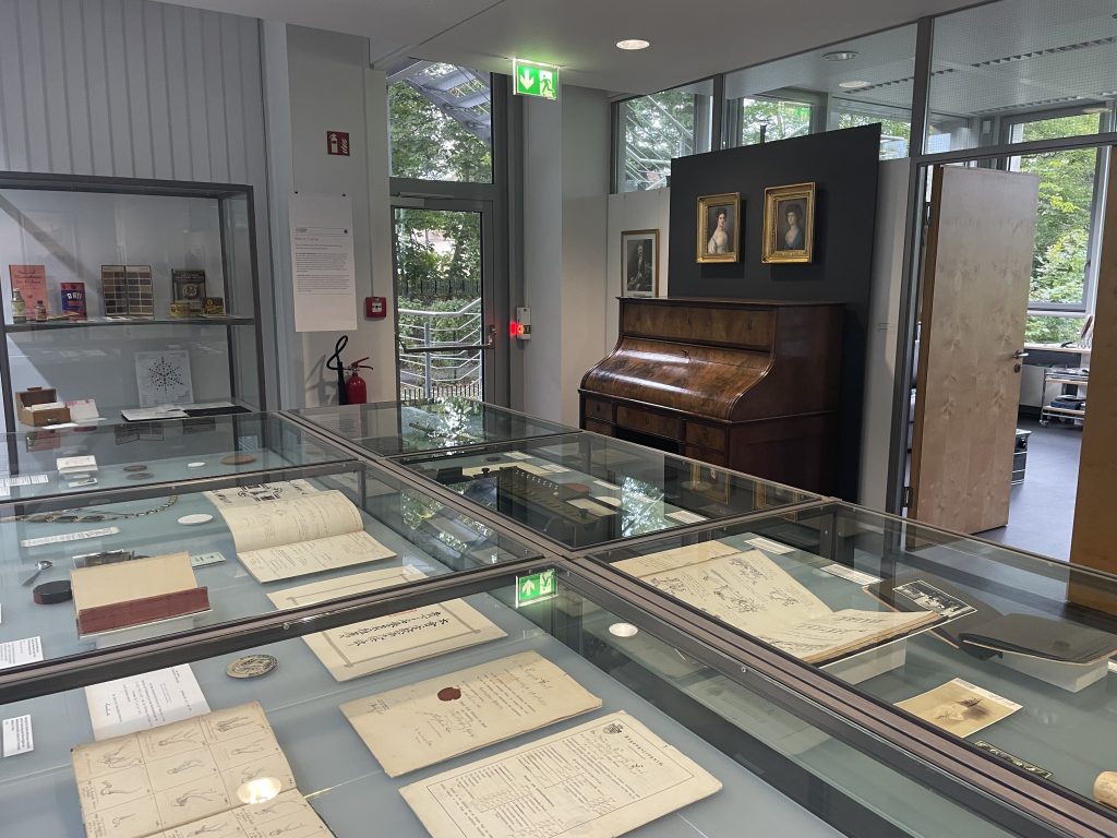 Displays in the Office of Academic Heritage.