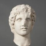 Image of a plaster cast head of alexander the Great.